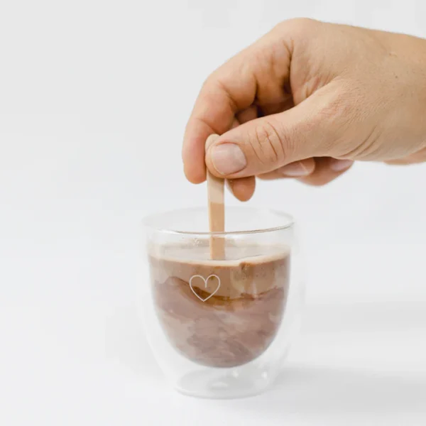 Heart-shaped thermal glass, 250ml, set of 2